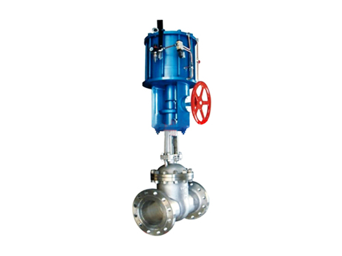 Pneumatic valve flange connection