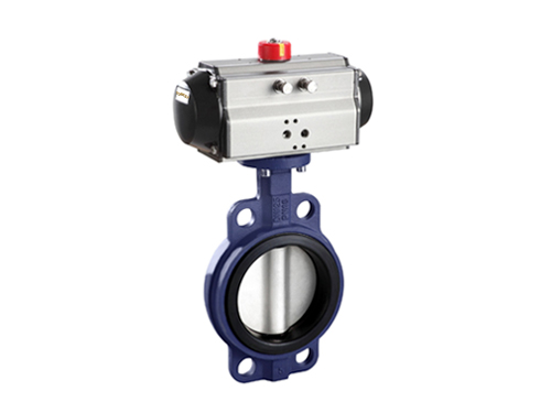 Pneumatic valve flange connection