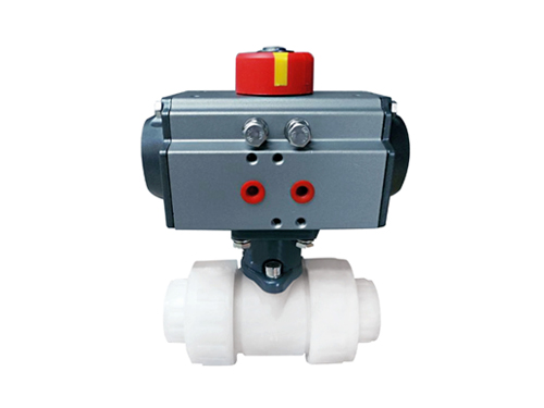 Pneumatic plastic ball valves